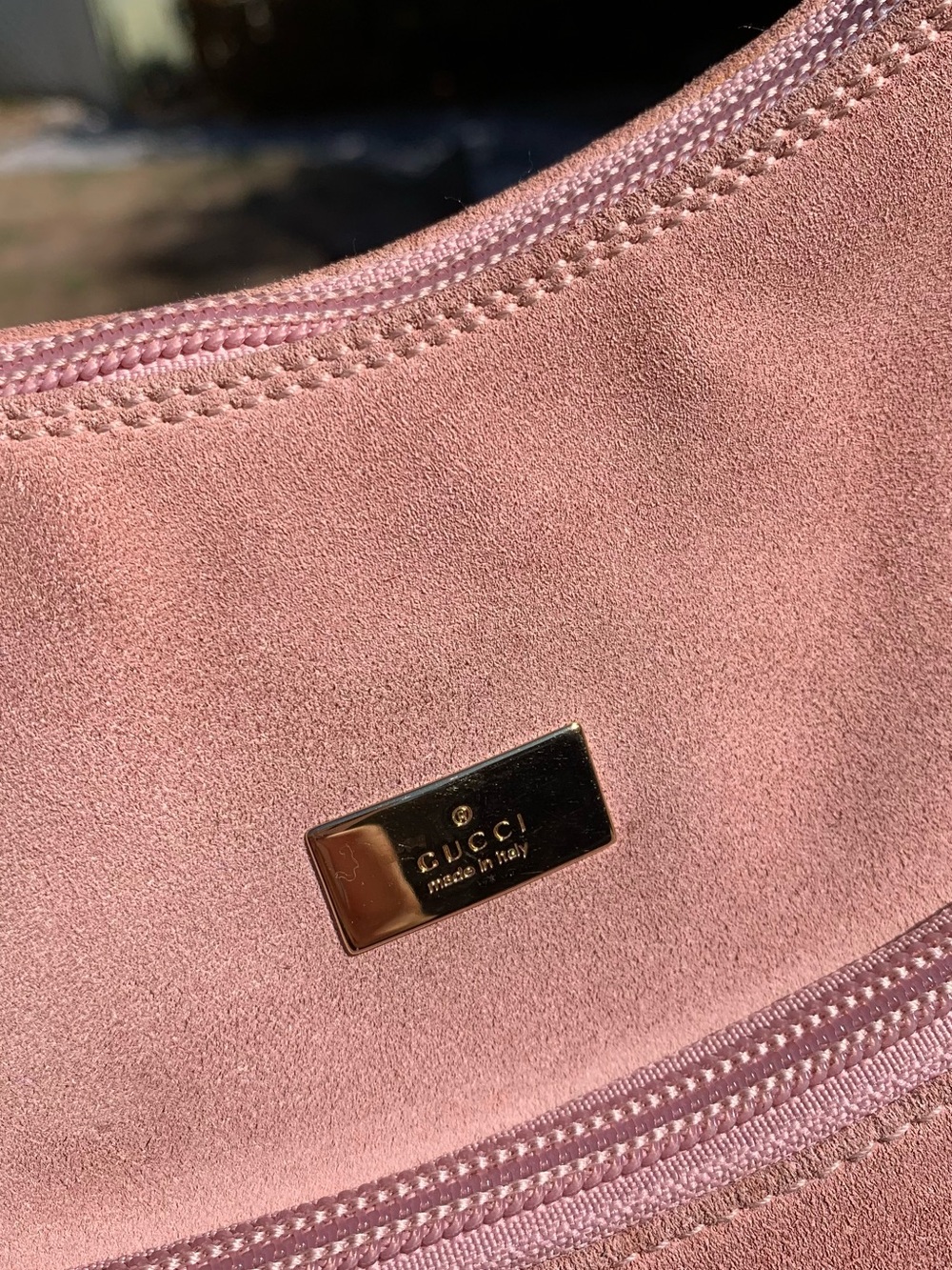 Gucci Suede Hobo Shoulder Bag in Dusty Pink - Picture 4 of 10